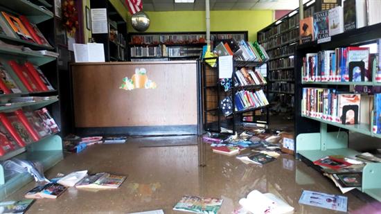 Oceanport Library after Superstorm Sandy